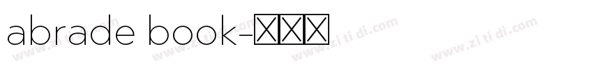 abrade book字体转换